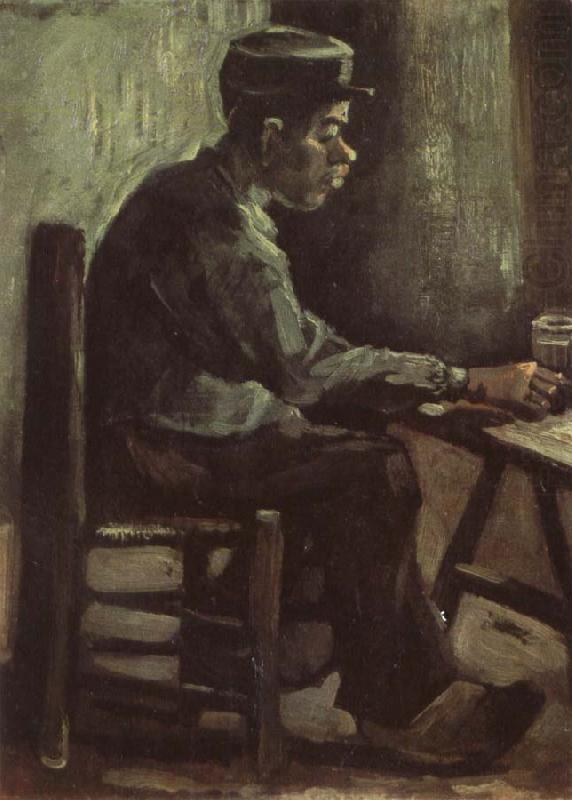 Vincent Van Gogh Peasant Sitting at a Table (nn04) china oil painting image